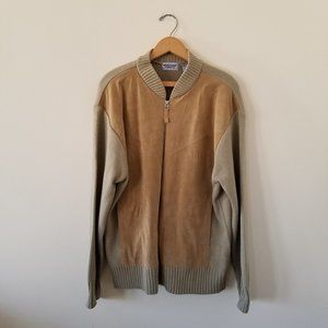 Windham Pointe Faux Suede Fronted Sweater Size M